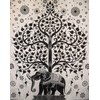 Traditional Jaipur Large Tree Of Life Tapestry, Indian Elephant Wall