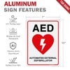 T&R AED Sign - 2 Pack - 10 x 7