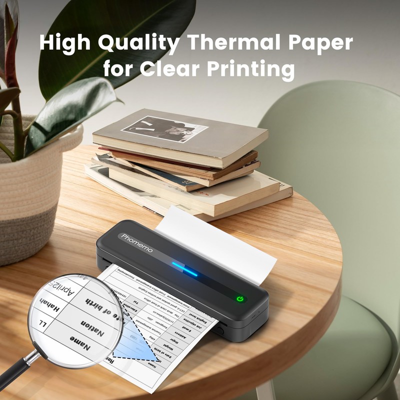 Phomemo A4 Thermal Paper 2 Rolls, Compatible with Phomemo M832/M834
