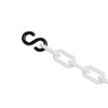 Plastic decorative safety security chain 10FT, Crowd Control Center (WHITE+SHOOKS)