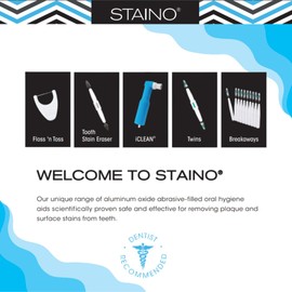 Staino Twins Interdental Brush Dual-Ended Travel Brush, Large Cylindrical Brush, 36 2-Brush Units - Total 72 Brushes