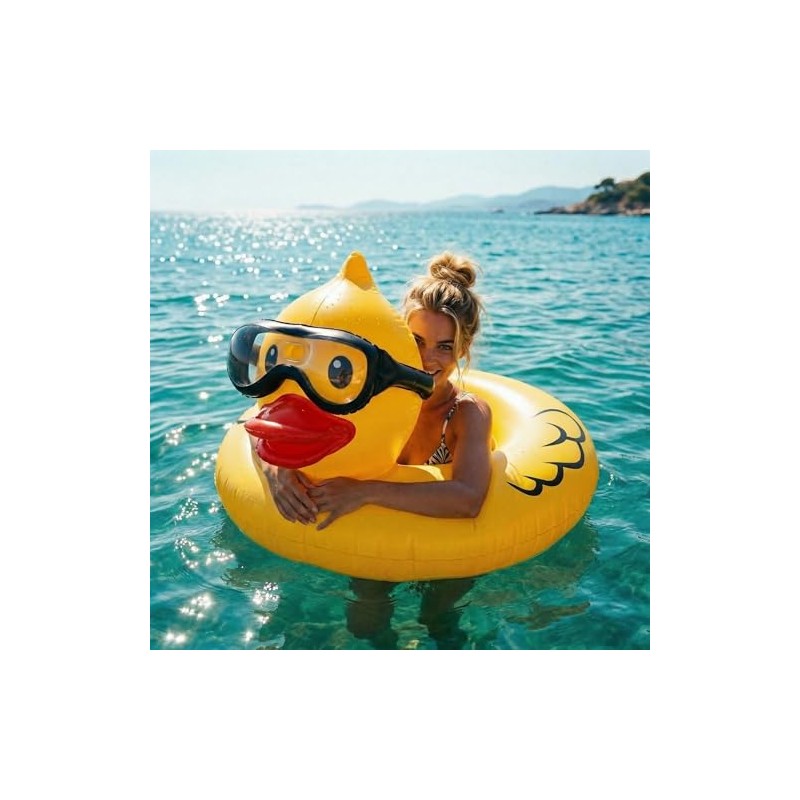 Float Joy Funny Duck Pool Floats Adult Giant Inflatable Rubber