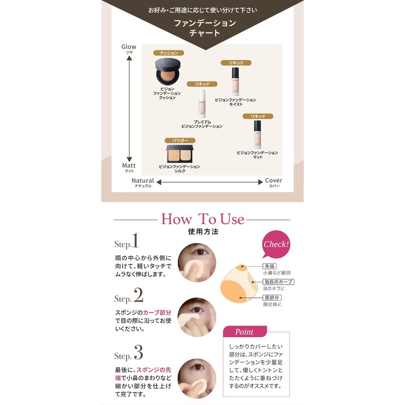 EX:BEAUTE Vision Foundation Cushion SPF 50+/PA++++ Beauty Ingredient, Glossy Skin,
