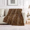 Edenleaf Leopard Print Blanket Fleece Throw Blanket for Bed Sofa