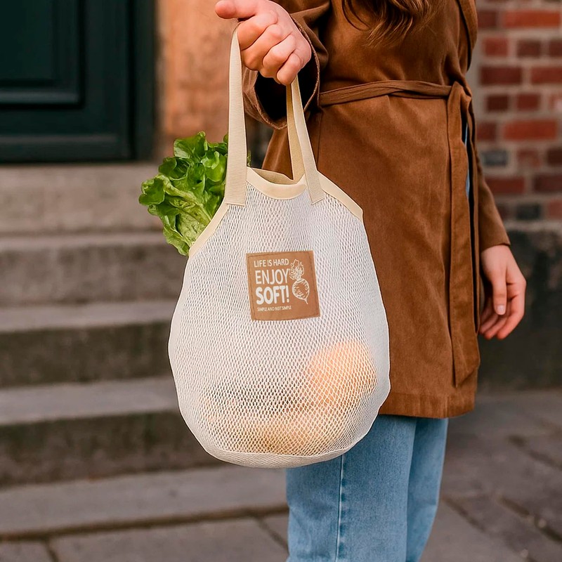 CHEERYMAGIC Reusable Hanging Produce Bag, 2PCS Grocery Mesh Bags Net