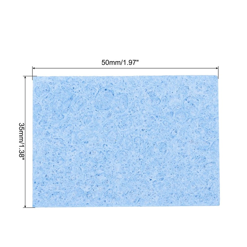 sourcing map 25PCS Soldering Sponge 50 x 35mm Rectangle Blue