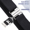 WHIPPY No Show Flat Buckle Stretchy Braided Belt for Men