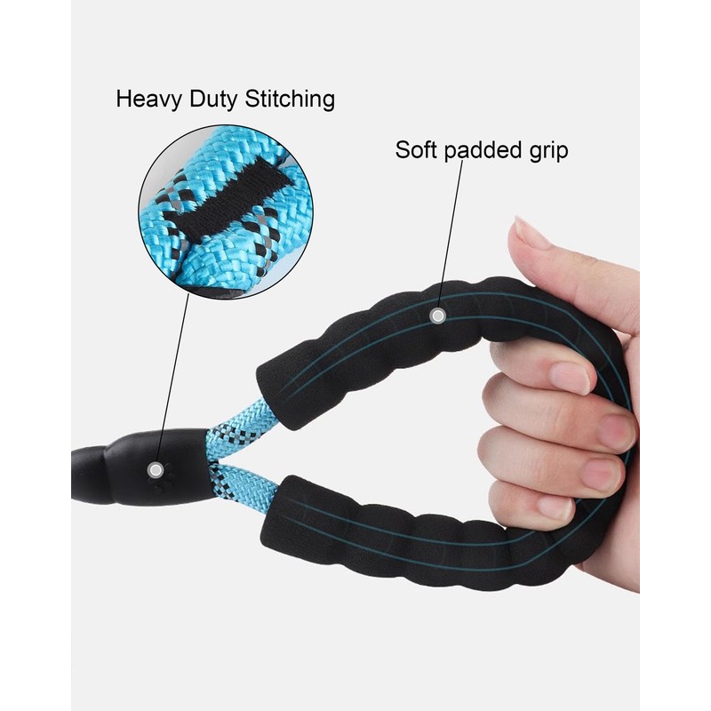 PETANK Rope Dog Leash 4 FT with Comfortable Padded Handle