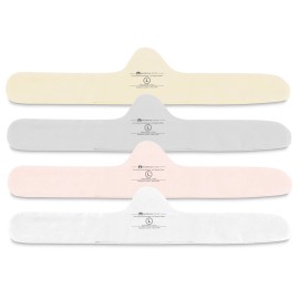 More of Me to Love Organic Cotton & Bamboo Bra Liner 4-Pack (White, Pink, Gray, Beige) - Stay Dry - Large 24 in / 61 cm