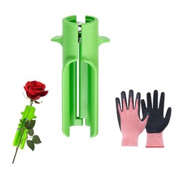 MIKILIKIEN Rose Thorn Stripper Tool Thorn Remover for Roses Leaf Stripper Tool Flower Stem Cleaner Cutter to Removal Leaf for Home Flower Shop Gardening Floral Arrangement with Gardening Gloves