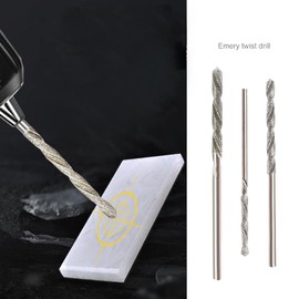 eMagTech 8pcs Diamond Twist Drill Bit 0.8/1.0/1.2/1.5/1.8/2.0/2.5/3.0mm for Jade Stone Glass Pearl Seashells Fit for Bench Drill Hanging Mill