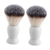 PACKOVE 2pcs Men Shaving Brush Ergonomic Handle for Comfortable Grip