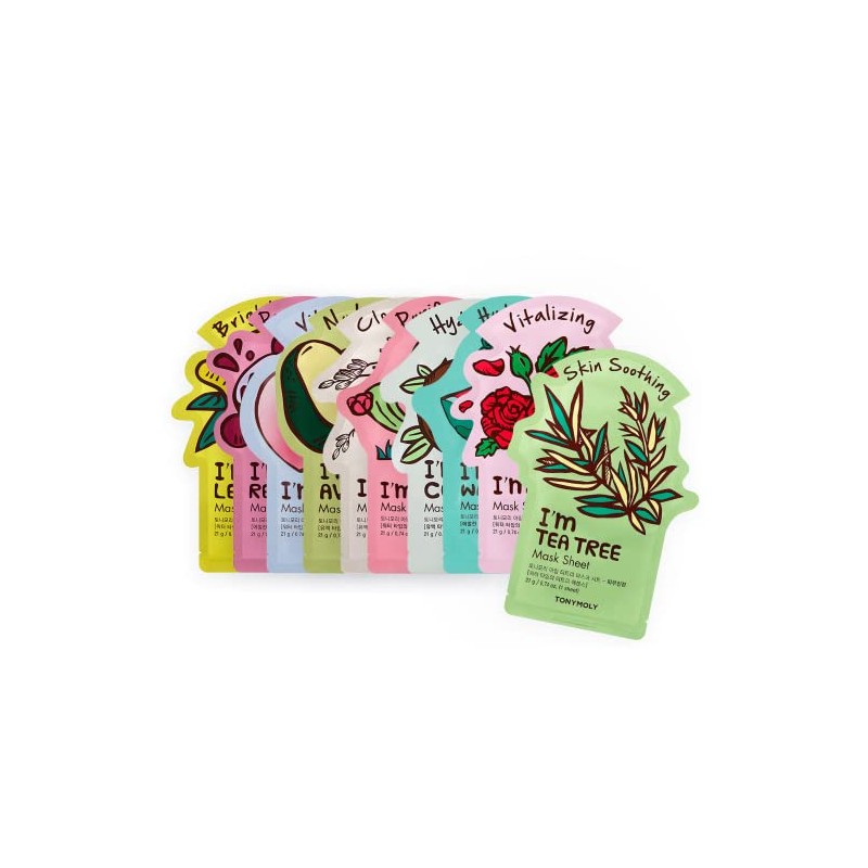 TONYMOLY I'm Real Sheet Mask 10-Set, 1.6 Oz