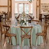 Fitable 6 Pack Sage Green Round Tablecloths - 108 Inches