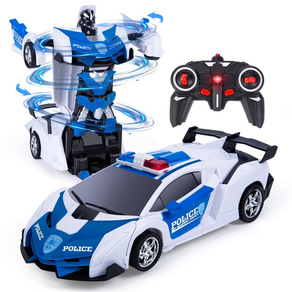 Thedttoy Transforming Toys Remote Control Transform Car 2 in 1