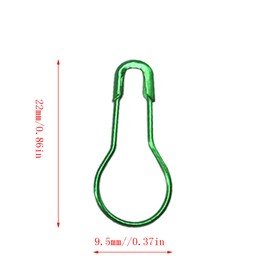 Ruidee Pack of 1000 Safety Pins, Metal Pumpkin Shaped Safety Pins, Calabash Pin, Clothing Labels, Bead Needles (Green)