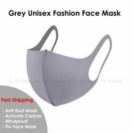 Fashion Face Fashion Gray Mask Washable 3D/ Ship within 24Hrs (Choose Your Quanitities) - 1 Gray Mask