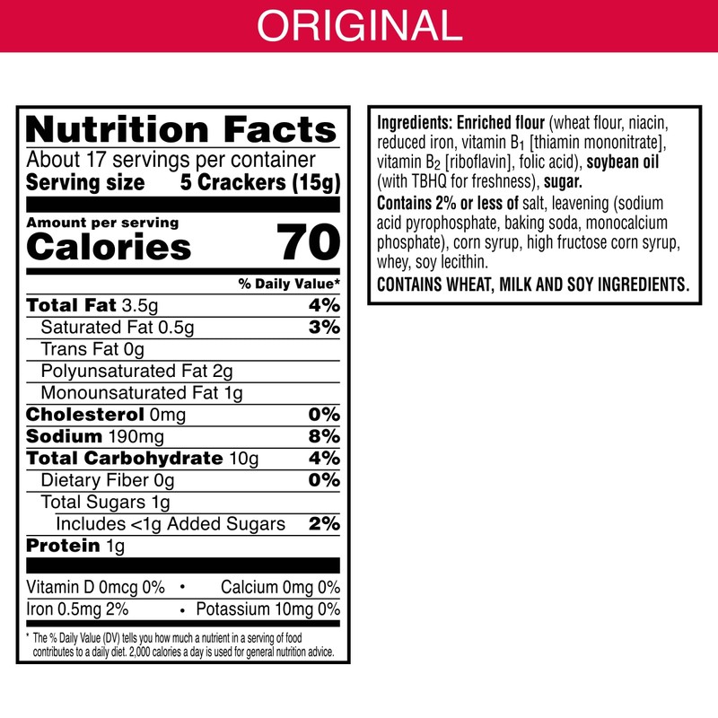 Town House FlipSides Oven Baked Crackers, Lunch Snacks, Snack Crackers,