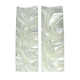 White & Clear Pearl Knife Scale Sets