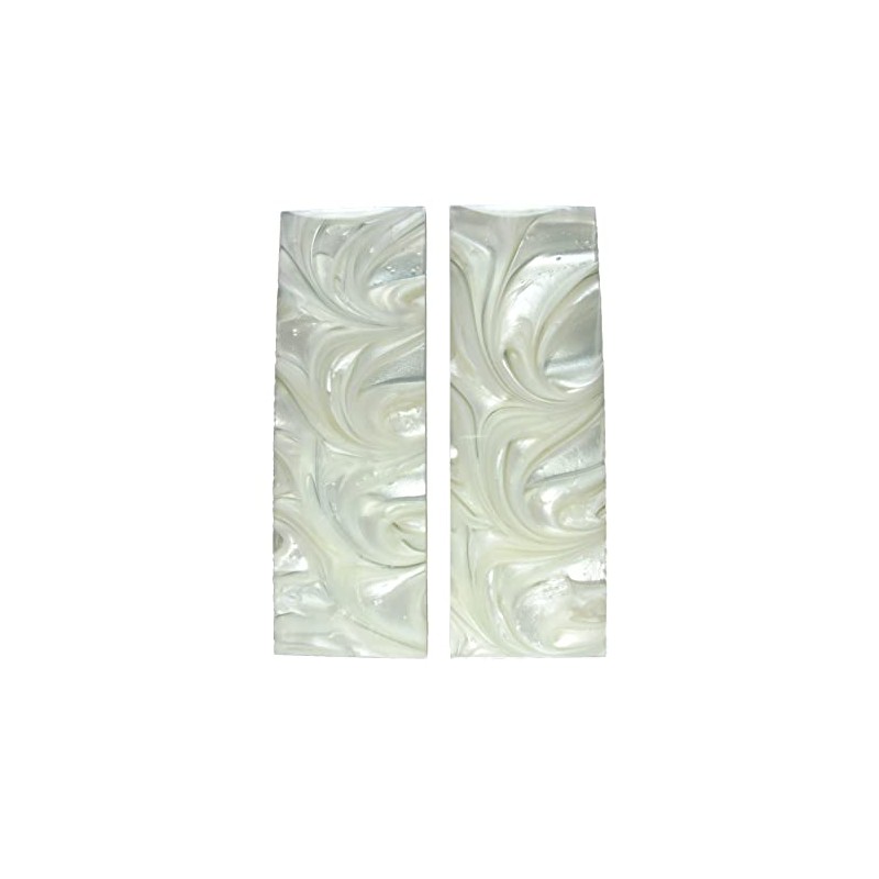 White & Clear Pearl Knife Scale Sets