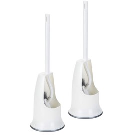 Ryhiac 2 Pack Curved Toilet Bowl Brush Without Holder for Bathroom, Compact Toilet Brush Durable Under The Rim Household Deep Cleaning Brushes (Gray Toilet Brush Without Holder)