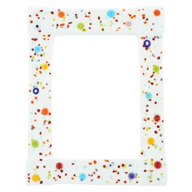 Glass Of Venice Murano Glass Photo Frame Pantalon 4X6 Inch - White