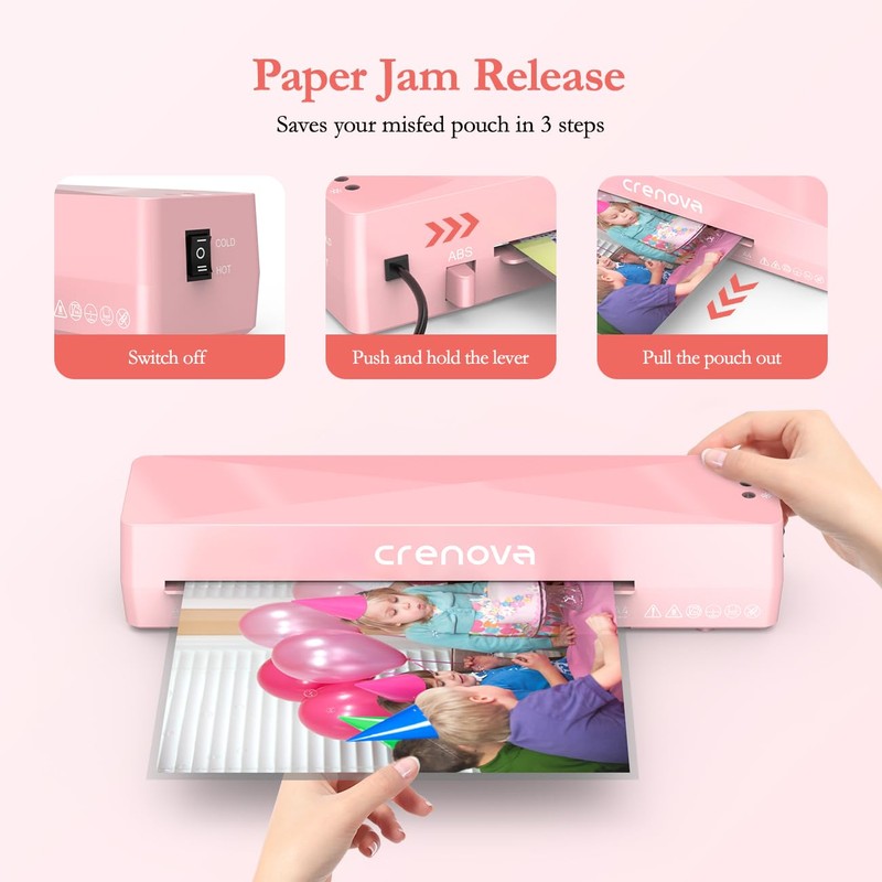 Crenova A4 Laminator Machine 4 in 1 Personal Desktop Hot