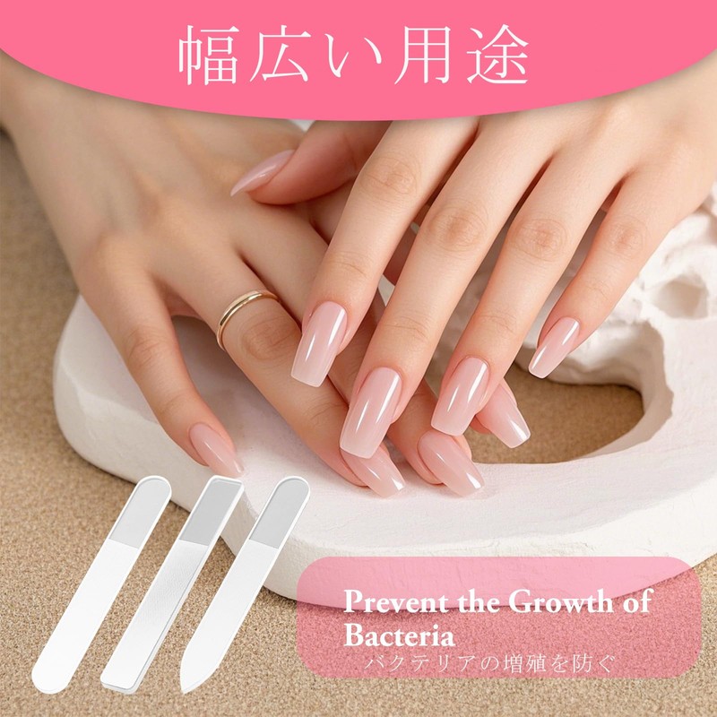 Docemyr Nail File, Nail Polishing, Latest Nanotechnology, Glass, Shines in