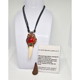 TALISMAN COLMILLO BUHO ORIGINAL DINERO SUERTE PROTECCION ORACION INCIENSO INCLU