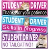 3 Pcs Student Driver Magnet for Car, HOLENGS Removable Reflective