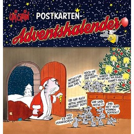 Uli Stein Adventskalender mit 24 Weihnachtskarten: Adventskalender zum Aufstellen mit 24 Postkarten (Uli Stein Kalender 2024)