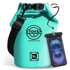 STOVER 5/10/25/30/40L Bolsa seca impermeable - Mochila enrollable con funda para teléfono, kayak, senderismo, camping, barcos, hombres/mujeres