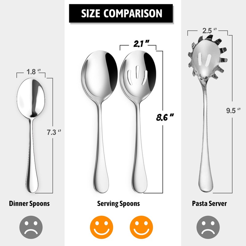 Hiware 8-Piece Serving Set - Includes 4 Spoons and 4