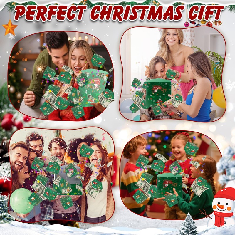 Christmas Surprise Explosion Gift Box,Christmas Bounce Box,12Pcs Exploding Box with