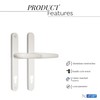 Schlosser Technik Ultra UPVC Door Handle Sprung 92PZ 210mm Screw
