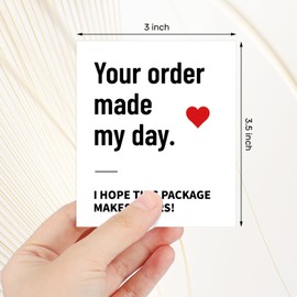 Motiskyy 200 Pcs Thank You Cards for Small Business 3 x 3.5 Inch Thank You for Supporting My Business Cards Essential Packaging Supplies for Small Business Owners Stores Online Retailers