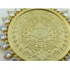 Unbranded Aztec Calendar Luxury pendant Centenario coin with Figaro Chain