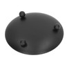 4pcs Iron Plate Candle Holder Retro Modern Round Black Matte