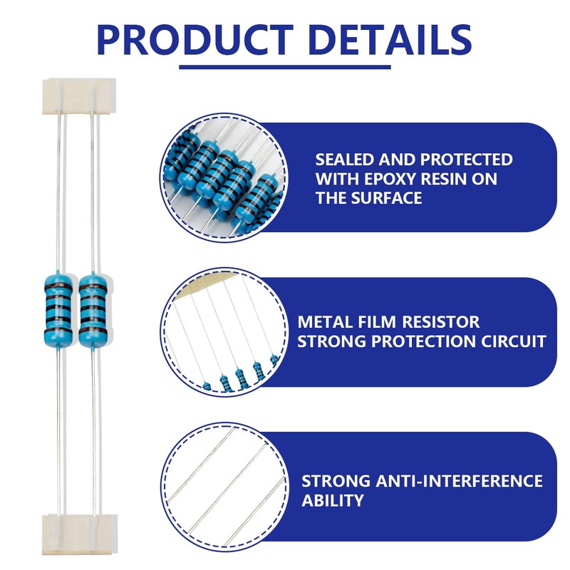 Innfeeltech 1 W 1% Tolerance 1K Ohm Metal Film Resistor