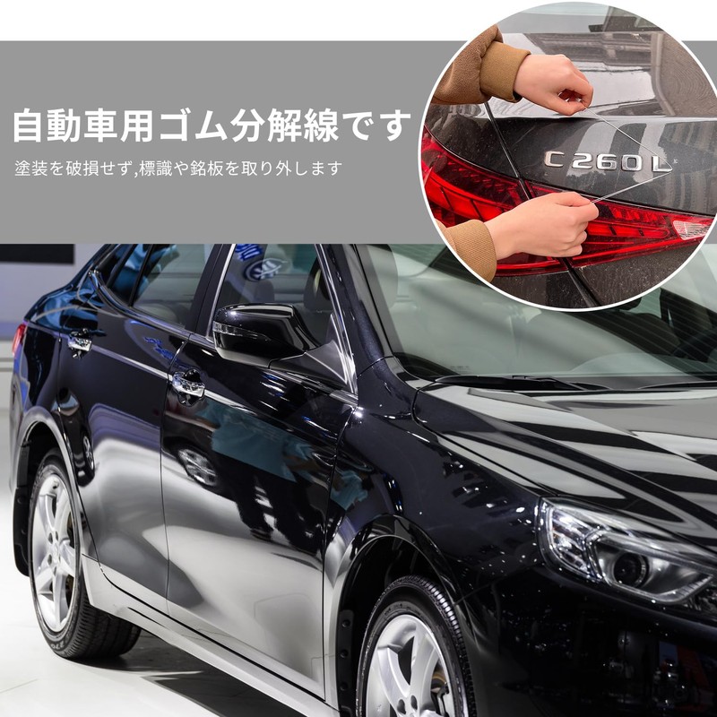 PAVIKE Car Emblem Removal Tool Car Emblem Removal Line [2