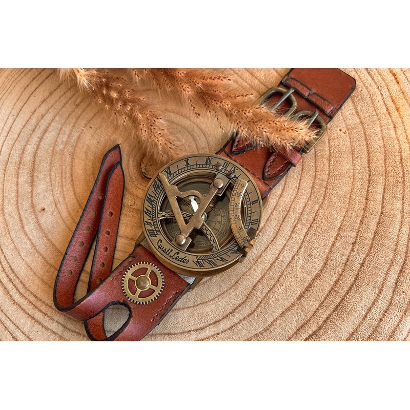 Gusti Leder studio "Dennis" Genuine Leather Sundial Bracelet 2A22-24-10