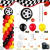 Ctosree 133 pcs Race Car Party Balloons Stand Kit Car