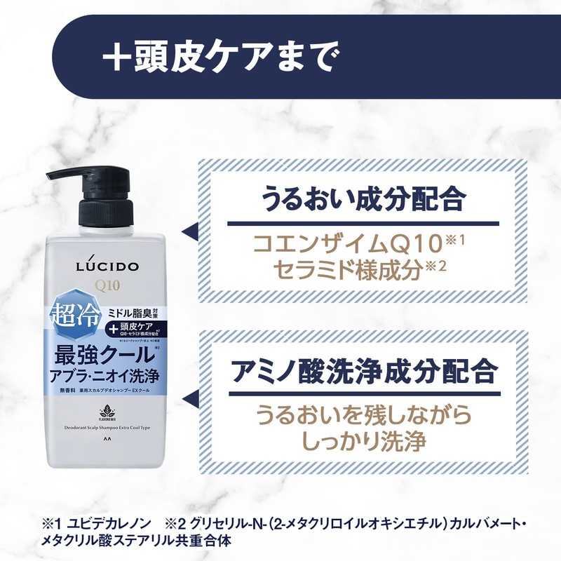 LUCIDO Medicated Scalp Deo Shampoo EX Cool Type Men's Shampoo