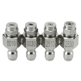 RIDGE WASHER Pressure Washer Nozzle, Stainless Steel Soft Wash Nozzle kit, 4 Way Tip Holder, 1/4" Quick Connect