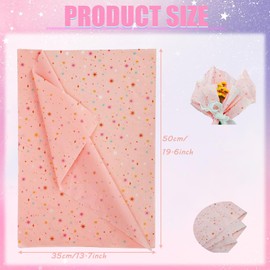 Jwssor Star Tissue Paper,20sheets Xmas Tissue Paper,20x14inch Wrapping Paper,Colorful Star
