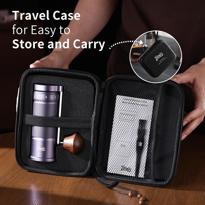 Manual Coffee Grinder with Foldable Handle, Conical Burr Coffee Grinder