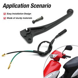 Laffoonparts Left Brake Lever Fit Kit, Replacement for Chinese Scooter Moped Parts Roketa, Jonway, Taotao, GY6 50cc 125cc 150cc 139QMB 157Q