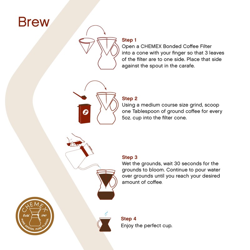 Chemex Pour-Over Glass Coffeemaker - Glass Handle Series - 10-Cup