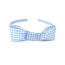 Light Blue Gingham Hairband Blue Gingham Headband School Uniform