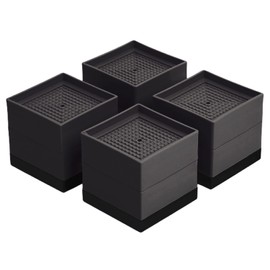 ALEBANA Height Adjustment Desk Kotatsu Square Leg Joint Table, Height Adjustment, Convenient Goods to Raise Legs of Beds, Chairs, Sofas, Height 3.0 inches (7.5 cm) (2 Tiers), Black)